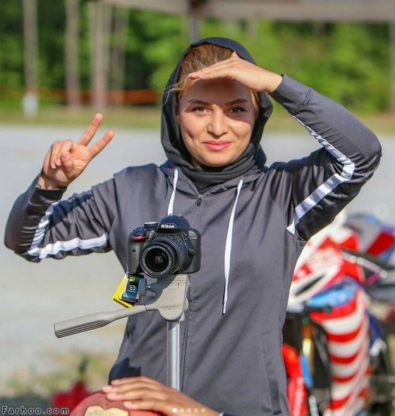 حضور بهناز شفیعی دختر موتورسوار ایرانی در آمریکا(15عکس)