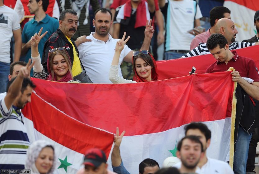 عکسهای جنجالی از تماشاچیان زن سوری بازی ایران -سوریه