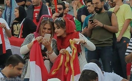 عکسهای جنجالی از تماشاچیان زن سوری بازی ایران -سوریه