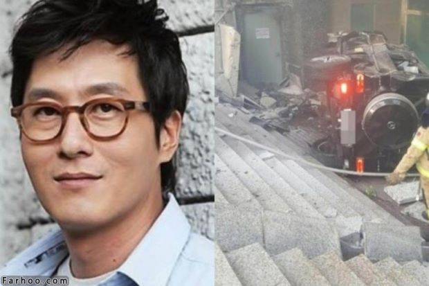 مرگ بازیگر معروف کره ای با خودروی بنز+عکس تصادف