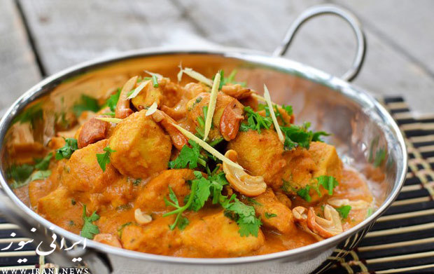 طرز تهیه مرغ هندی با قارچ و گلابی
