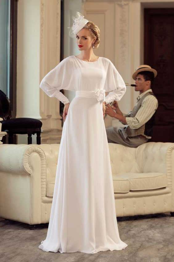 مدل لباس مجلسی پوشیده سفید