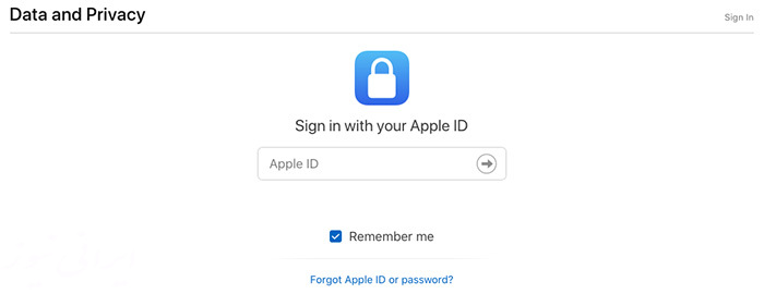 آموزش دانلود کردن اطلاعات شخصی از اکانت اپل