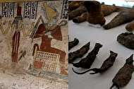 کشف مقبره ایی زیبا و رنگارنگ با حیوانات مومیایی شده در مصر + عکس