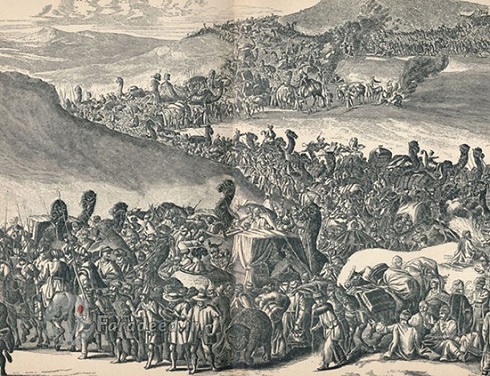 مانسا موسی با کاروانی متشکل از ۶۰ هزار مرد و ۱۲ هزار برده در راه مکه