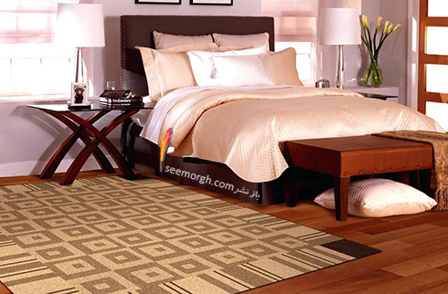 فرش فانتزی چند رنگ برای اتاق خواب - مدل شماره 2