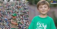 پسر10 ساله ای که با جمع آوری زباله های بازیافتی شهرت جهانی پیدا کرده است.